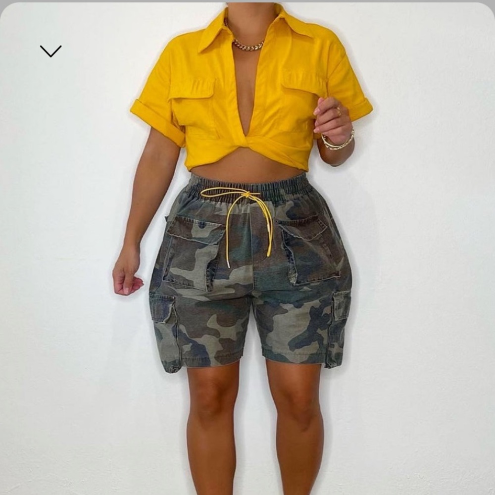 Cropped yellow top
